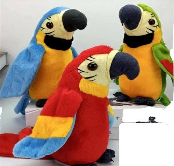 Perroquet en Peluche Interactif – Répète les Voix, Parle et Bat des Ailes
