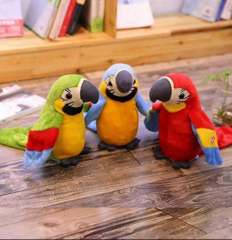 Perroquet en Peluche Interactif – Répète les Voix, Parle et Bat des Ailes